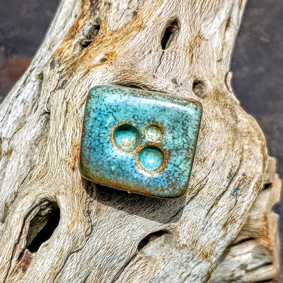 One-of-a-kind Handmade Weathered Ceramic Ring – Gift Wrapped