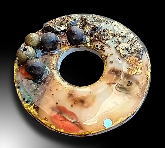 One-of-a-kind Polymer clay pendant