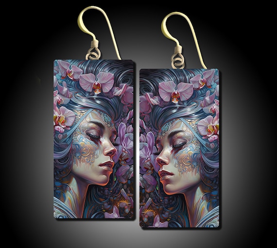 Abstract Art polymer clay earrings