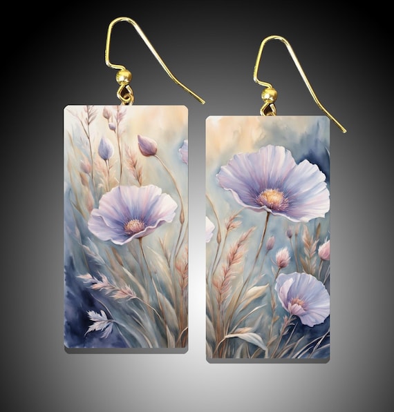 Wild gentle blossoms polymer clay earrings