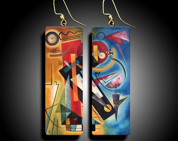 Abstract art polymer clay earrings