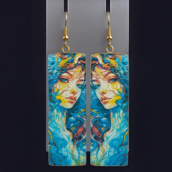 Handmade Fantasy Earrings – “Muse of the Sea”