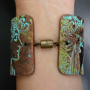 Goddess Polymer Clay Cuff Bracelet - Etsy