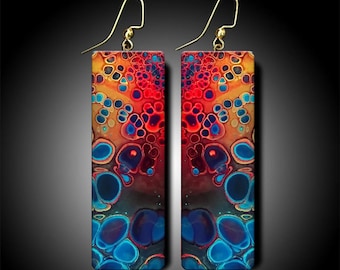 Abstract art polymer clay earrings