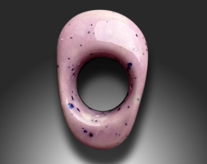 One-of-a-kind violet ceramic ring