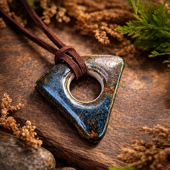One-of-a-Kind Handmade Ceramic Pendant Necklace