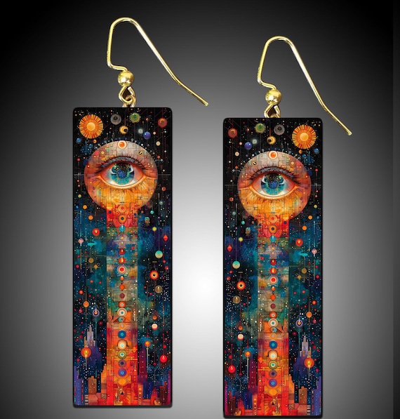 Abstract art  polymer clay earrings