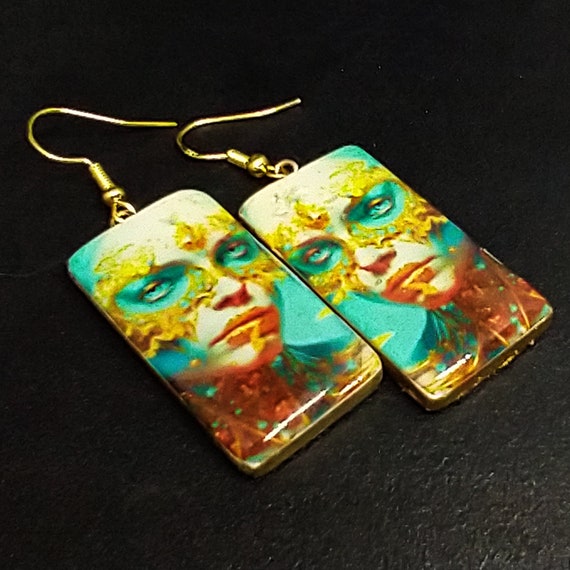 Ready to ship OOAK  art earrings