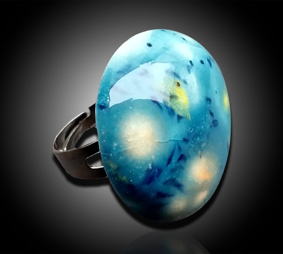 One-of-a-kind ceramic ring