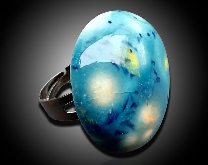 One-of-a-kind ceramic ring