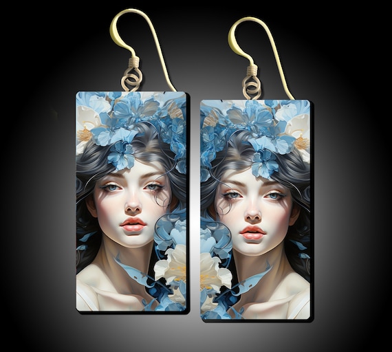 Abstract Art polymer clay earrings