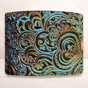 Polymer Clay Patina Cuff Bracelet | Magnetic Closure | 2in Wide | Rustic Boho Statement Jewelry