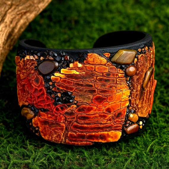 One-of-a-kind organic cuff