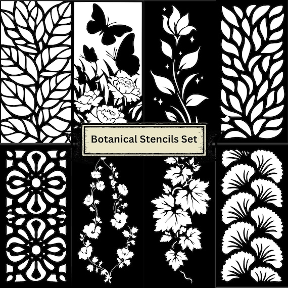 Reusable Botanical Stencil Set | DIY Decor