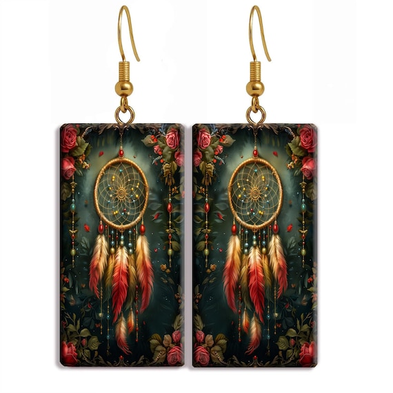 Bohemian Dreamcatcher Earrings – Handmade Statement Jewelry