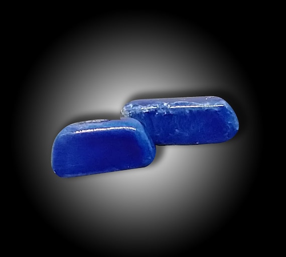 One-of-a-kind asymmetrical ceramic stud earrings