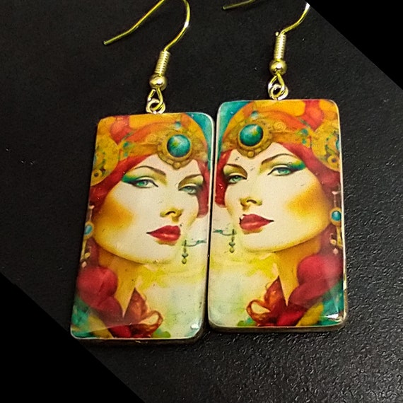 Ready to ship OOAK  art earrings
