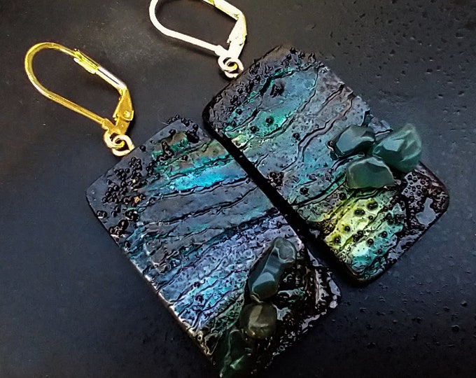 SALE One-of-a-kind organic distressed earrings