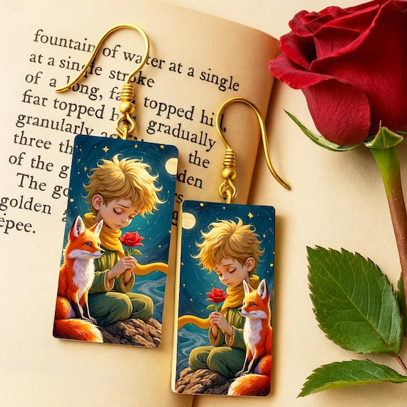 The Little Prince-Inspired Earrings – Fox & Rose Illustration