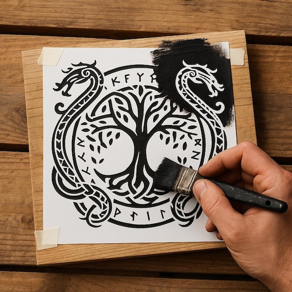 Norse Protection Set – Large 11.5” Original Viking Stencil Collection (Set of 6 + 1 free)