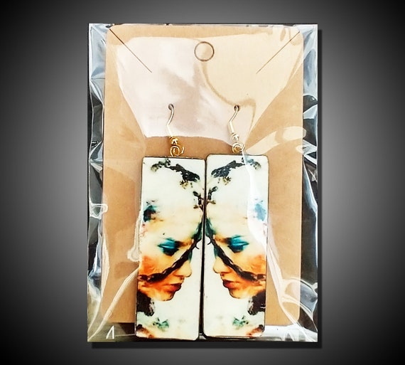 Ready to ship art earrings