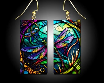 LIMITED dragonfly polymer clay earrings