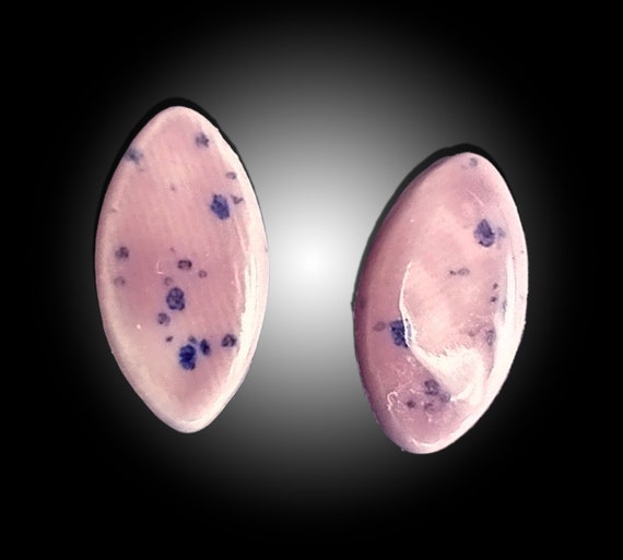 Ceramic light purple stud earrings