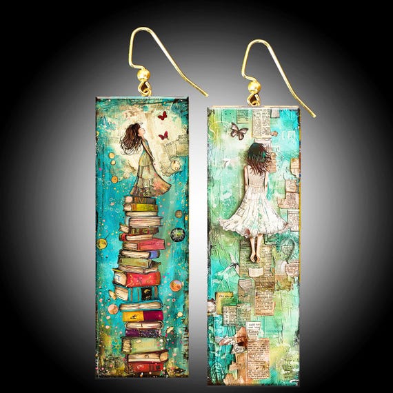 Whimsical art earrings