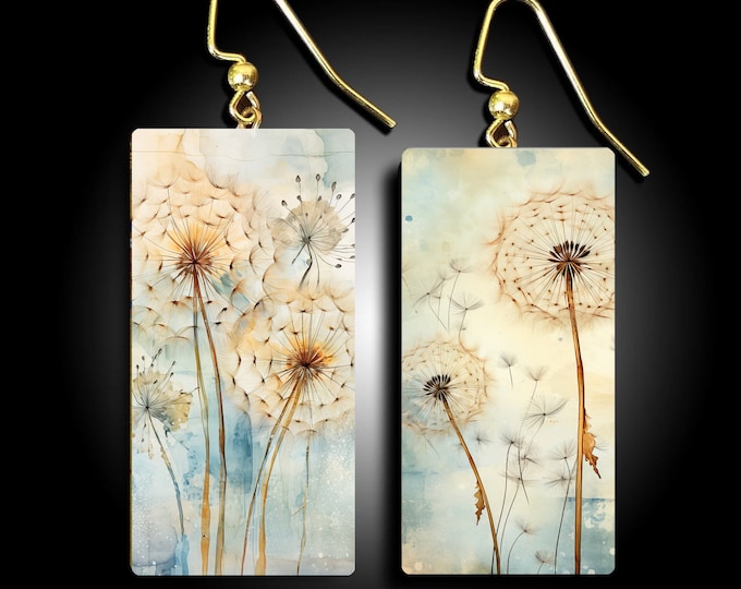 LIMITED dandelions polymer clay earrings