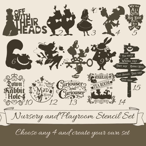Build Your Own Nursery or Stencil Set • Choose Any 4 Designs