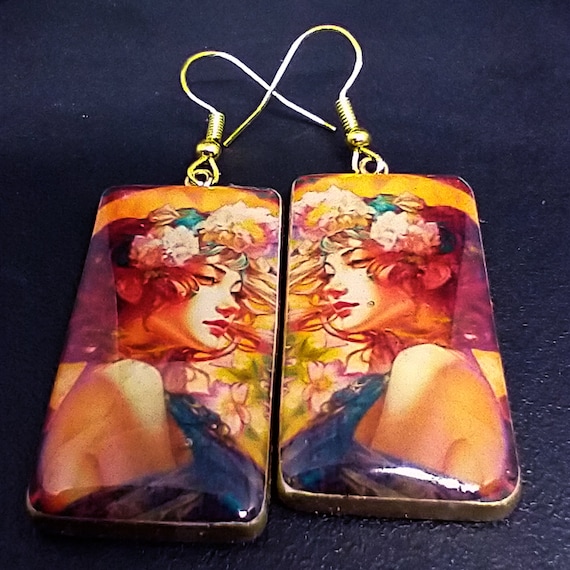 Ready to ship OOAK  art earrings