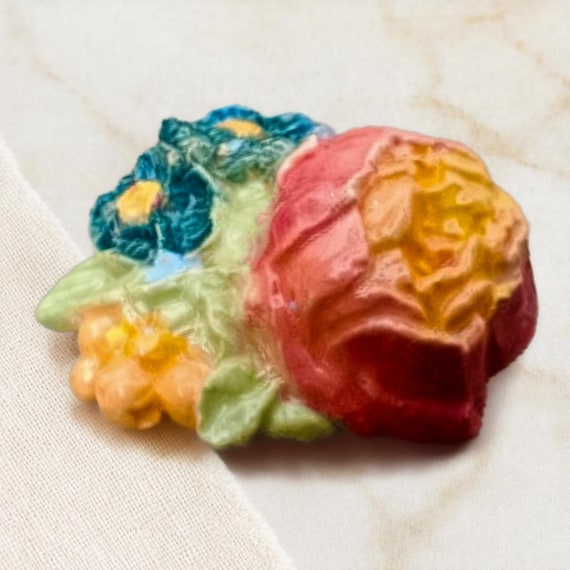 Handmade Ceramic Floral Ring • Sculpted Statement Artisan Jewelry