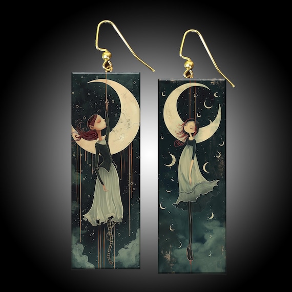 Whimsical art earrings