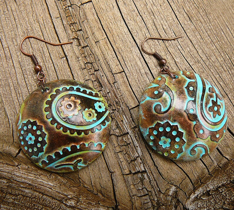 Perfectly Paisley Polymer Clay Earrings Etsy Australia