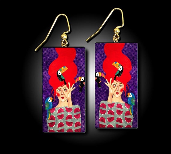 LIMITED SERIES Shiny happy people polymer clay earrings