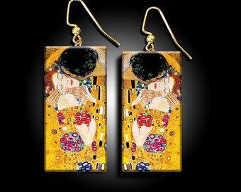 Klimt'sThe Kiss polymer clay earrings - limited