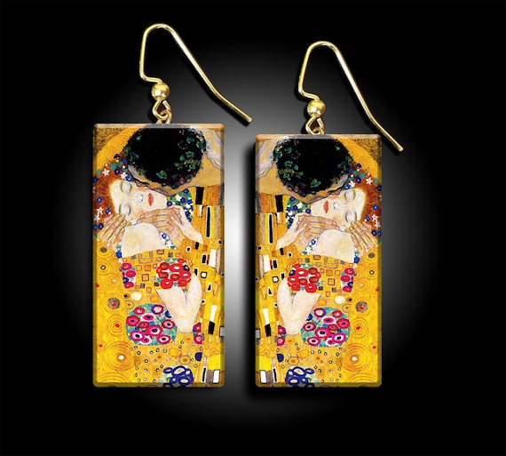Klimt'sThe Kiss polymer clay earrings - limited
