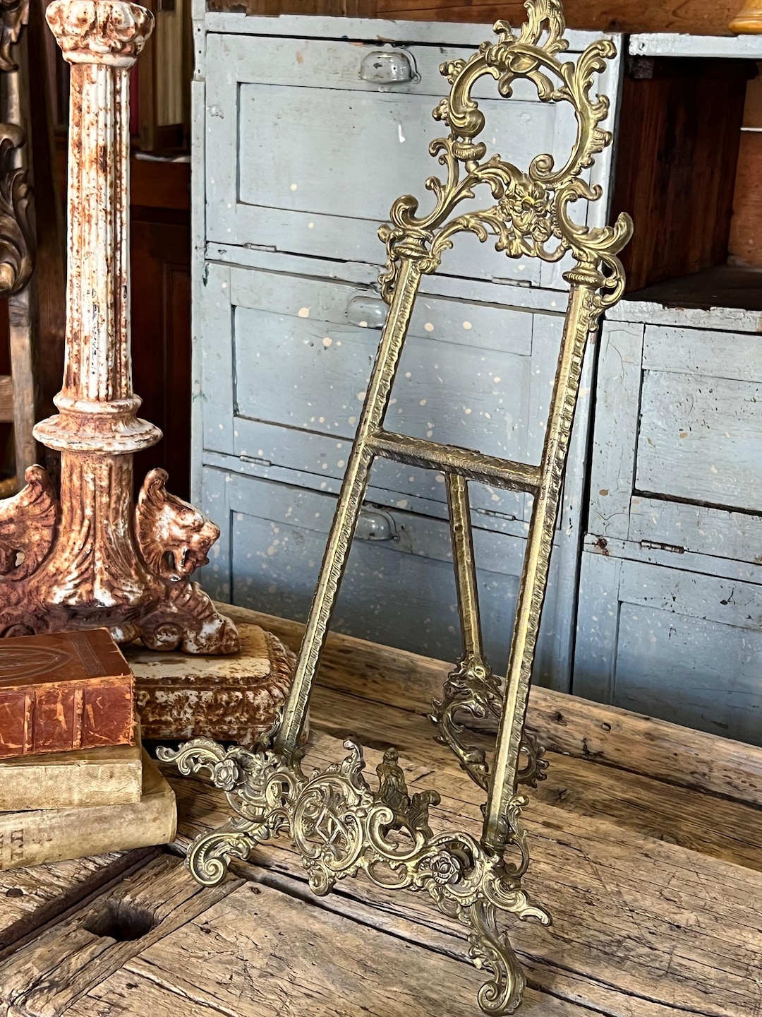Eschelles Rococo Vintage Rococo Style Brass Table Easel - Etsy
