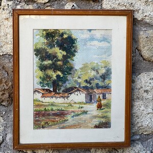 Quadro acquarello su carta Trinchero
