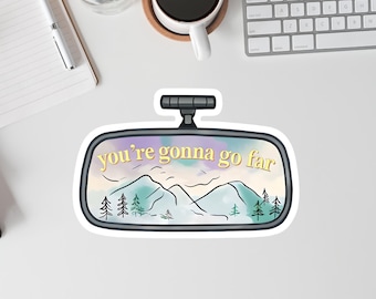You're Gonna Go Far Sticker, Motivational Stickers, Gifts, Luggage Sticker, Suitcase Stickers, Journal Stickers, Kindle Sticker