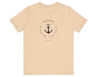 Hope Anchors the Soul Anchor Graphic Tee | Nautical Inspirational Shirt