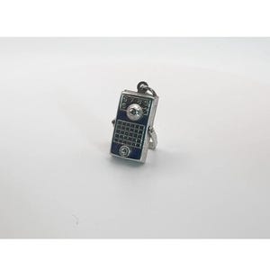 Vintage Sterling Silver Mechanical Slot Machine Charm