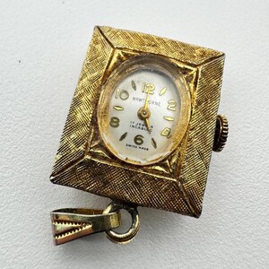 Georgian Pendant Watch 17 Jewels Watch Swiss Vintage Kent Swiss 17 jewel watch pendant with a red enamel  main image 3