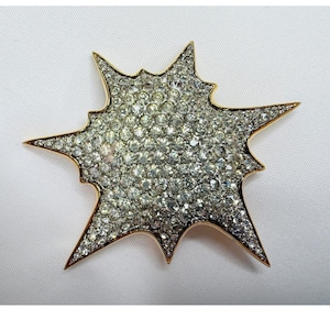 JOMAZ 　ブローチ Rare! Vintage Signed Jomaz Joseph Mazer Rhinestone Emerald
