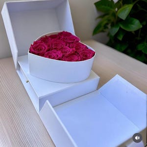 Preserved Roses in Luxury Box, Valentine day gift, Real Roses Lasting 3+ Years, Perfect Gift for Her, Romantic Anniversary Gift, candy box