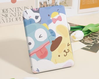 Custom Cute Animal Sketch KIndle Case For PaperWhite 12th/11th/10th,Kindle 12th,Kindle 11th,Kindle Colorsoft Case,Kindle Case With/No Strap