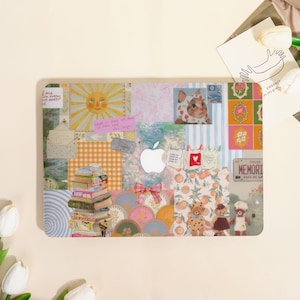 Colorful Vintage Collage Pattern Aesthetic MacBook Protective Case for MacBook Air 15/13,Pro 16/15/14/13,Ret 15/13,Apple Laptop Sleeve Cover
