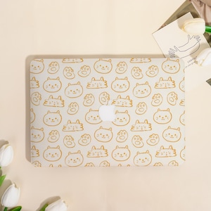 Cat Avatar With Paw Prints MacBook Protective Case for MacBook Air 15/13,Pro 16/15/14/13,Ret 15/13,Apple Laptop Sleeve Cover,Custom Gift