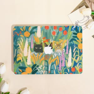 Colorful Cat Illustration Pattern Aesthetic MacBook Protective Case for MacBook Air 15/13,Pro 16/15/14,Ret 15/13,Apple Laptop Sleeve Cover