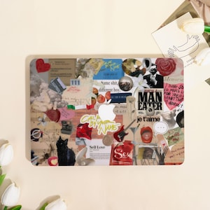 Fashion Art Collage Pattern Aesthetic MacBook Protective Case for MacBook Air 15/13,Pro 16/15/14/13,Ret 15/13,Apple Laptop Sleeves Cover